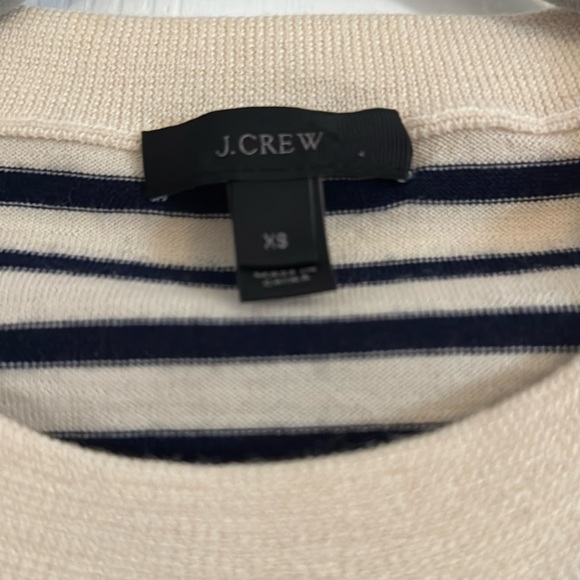 J. Crew Tippi Sweater Scoop Neck Long Sleeve Stripe Cherries Size XS - Picture 4 of 5